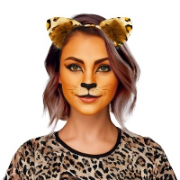 Serre-tête léopard avec fourrure