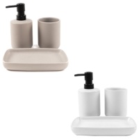 Set de bain uni - 3 pièces