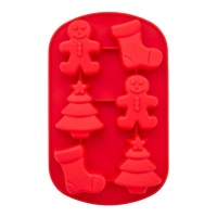 Moule en silicone pour figurines de Noël 17 x 26 cm - Wilton - 6 cavités