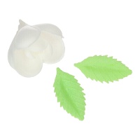 Galettes de tulipes blanches et feuilles - FunCakes - 12 unités