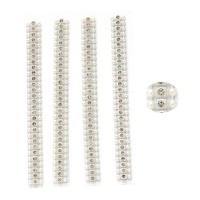 Chaîne adhésive en perles blanches de 14,5 cm - 4 pièces.