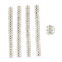 14.5 cm perles blanches autocollantes - 4 pcs.