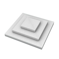 Base en polystyrène de forme carrée 38 cm - 3 unités