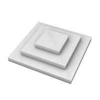 Base en polystyrène de forme carrée 38 cm - 3 unités