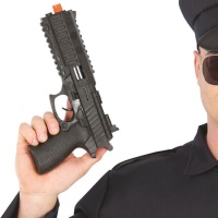 Pistolet de police noir avec dents de 28 cm