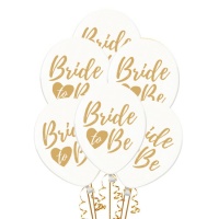 Bride to Be ballons en latex or 30 cm - PartyDeco - 50 pcs.