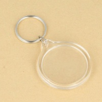 Porte-clés photo ronds de 3,5 cm - 4 pièces