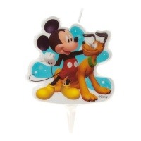 Mickey Mouse et Pluto bougie 2D 7,5 cm - Dekora