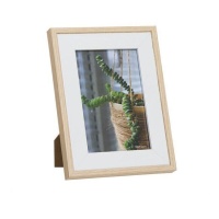 Cadre photo en bois naturel et blanc pour photo 10 x 15 cm - DCasa