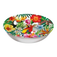 Bol tropical rond en plastique de 32 cm