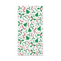 Sachets de bonbons transparents avec motifs de Noël 24 x 12,5 cm - Decora - 20 pcs.