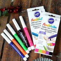 Marqueurs comestibles assortis à pointe fine - Wilton - 5 pcs.