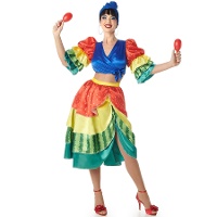 Costume de rumbera multicolore pour femme