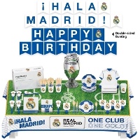 Pack fête Real Madrid - 6 personnes - 75 pièces