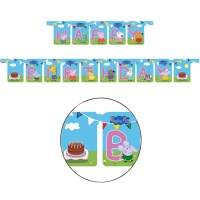 Couronne Peppa Pig Happy Birthday 2,1 m