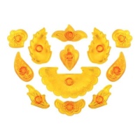 Découpeur d'appliques florales de style jacobéen - JEM - 12 pcs.