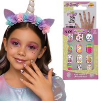 Ongles adhésifs à motifs enfantins - 12 unités