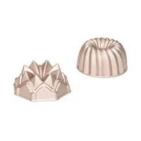 Moules à Bundt en aluminium aux formes pointues et arrondies 10 cm - Patisse - 2 pcs.