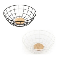 Coupe à fruits en métal noir ou blanc - DCasa - 1 pièce