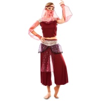 Costume de danseuse arabe avec voile pour femmes