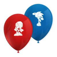 Ballons en latex Sonic - Procos - 8 pcs.