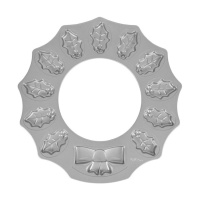 Coupe-biscuit en acier de 38 cm pour couronne de Noël - Wilton - 12 cavités