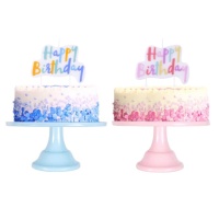 Bougie colorée Happy Birthday 10 x 7,5 cm - PME - 1 pc.