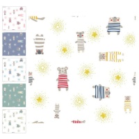 Pyjama Ours en coton piqué - Indigo