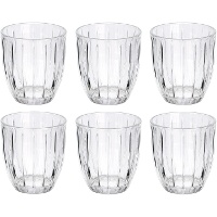 Lot de 6 verres 300 ml à cannelures