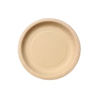 Assiette ronde en carton biodégradable de 17 cm - 50 pièces.