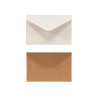 Enveloppes en papier 11,51 x 17,8 cm - 50 pièces.