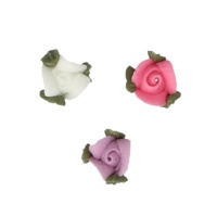 Figurines en sucre rose avec feuilles - FunCakes - 16 pcs.