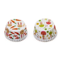 Capsules pour cupcakes en forme de lapin de Pâques - Décorer - 36 unités