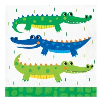 Serviettes de table Crocodile 16,5 x 16,5 cm - 16 pcs.