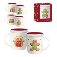 Tasse de Noël sucrée de 350 ml avec filtre à thé - 1 pc.