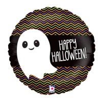 Happy Halloween Ghost Ballon Rond 35 x 35 cm - Grabo
