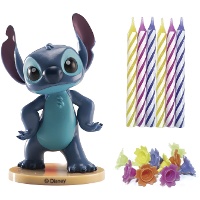 Figurine pour gâteau Stitch avec bougies - 21 pièces