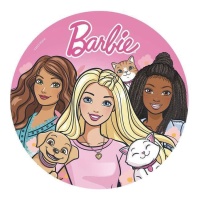 Gaufrette comestible Barbie 20 cm - Dekora