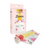 Gaufrette licorne comestible - Scrapcooking - 12 unités