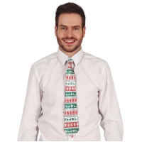 Cravate de Noël avec rennes et flocons