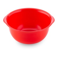 Bol rouge en plastique avec poignées 21 x 10,5 cm - Dekora