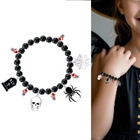 Bracelet d'Halloween avec figurines noires