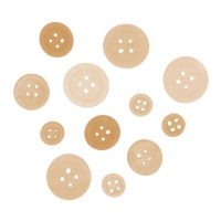 Boutons en bois naturel assortis - Innspiro - 30 pcs.