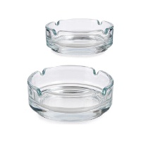 Cendrier transparent de 9 cm - 2 unités