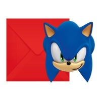 Invitations Sonic The Hedgehog - 6 pcs.