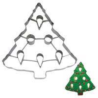 Découpeur de sapin de Noël avec ornements 19 x 18 cm - Creative Party