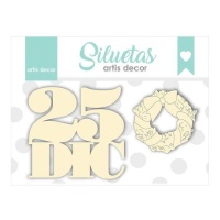 Chipboard December 25th - Artis decor - 2 unités