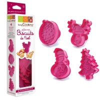 Coupeur de Noël avec éjecteur - Scrapcooking - 4 pcs.