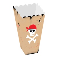 Boîte de Pirate Grande Barbe Rouge - 12 pcs.