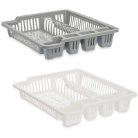 Porte-vaisselle 46 x 37,5 x 8 cm blanc ou gris - 1 pc.